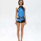 ILOA - Cow-print pony hair leather mini shorts