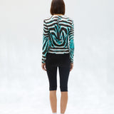 CASEY - Zebra print cape detailed top