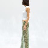 SINY - Printed sheer maxi skirt with bead details