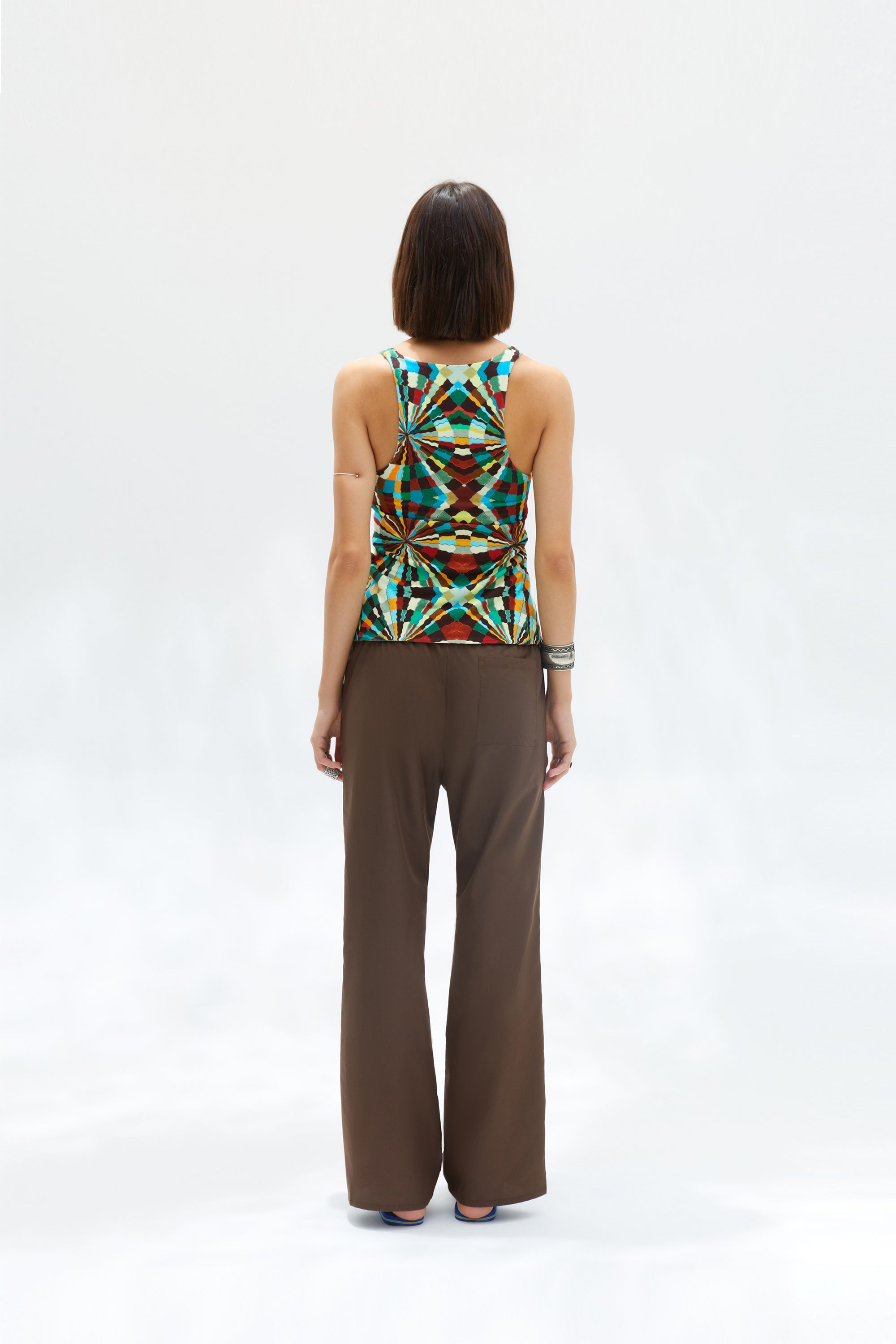 LOLE - Cut-out kaleidoscope knit tank top