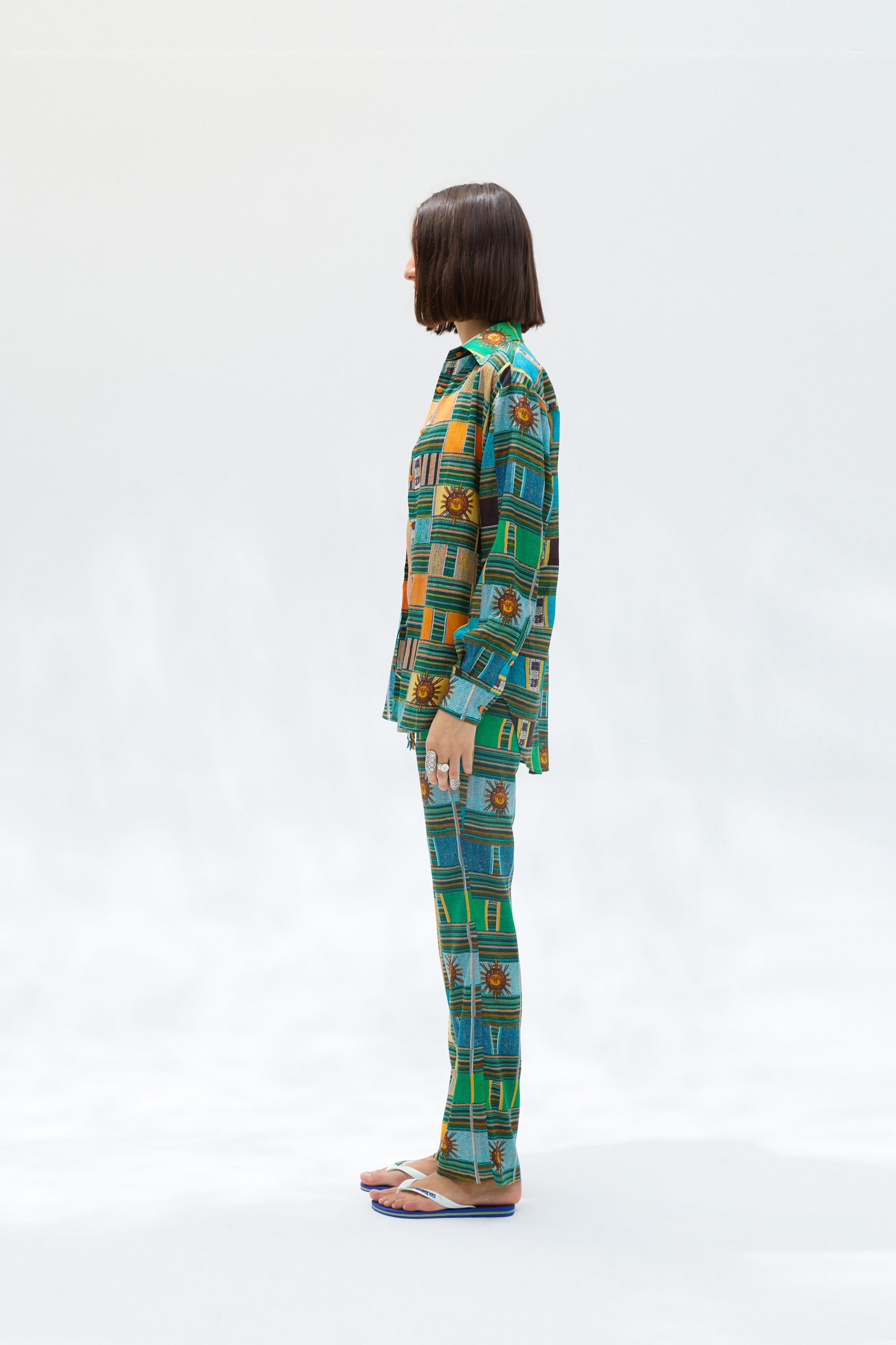 LAYN - Printed button-down shirt