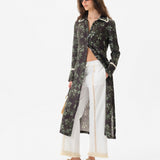 SAVINA - Lace trimmed drawstring cotton pants with fringed hems