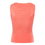 TAYLA - Draped jersey top