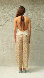 TAYLOR - Printed semi-sheer organza trousers