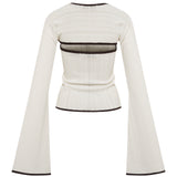 TAYZ - Openwork strapless top with flower applique and bolero