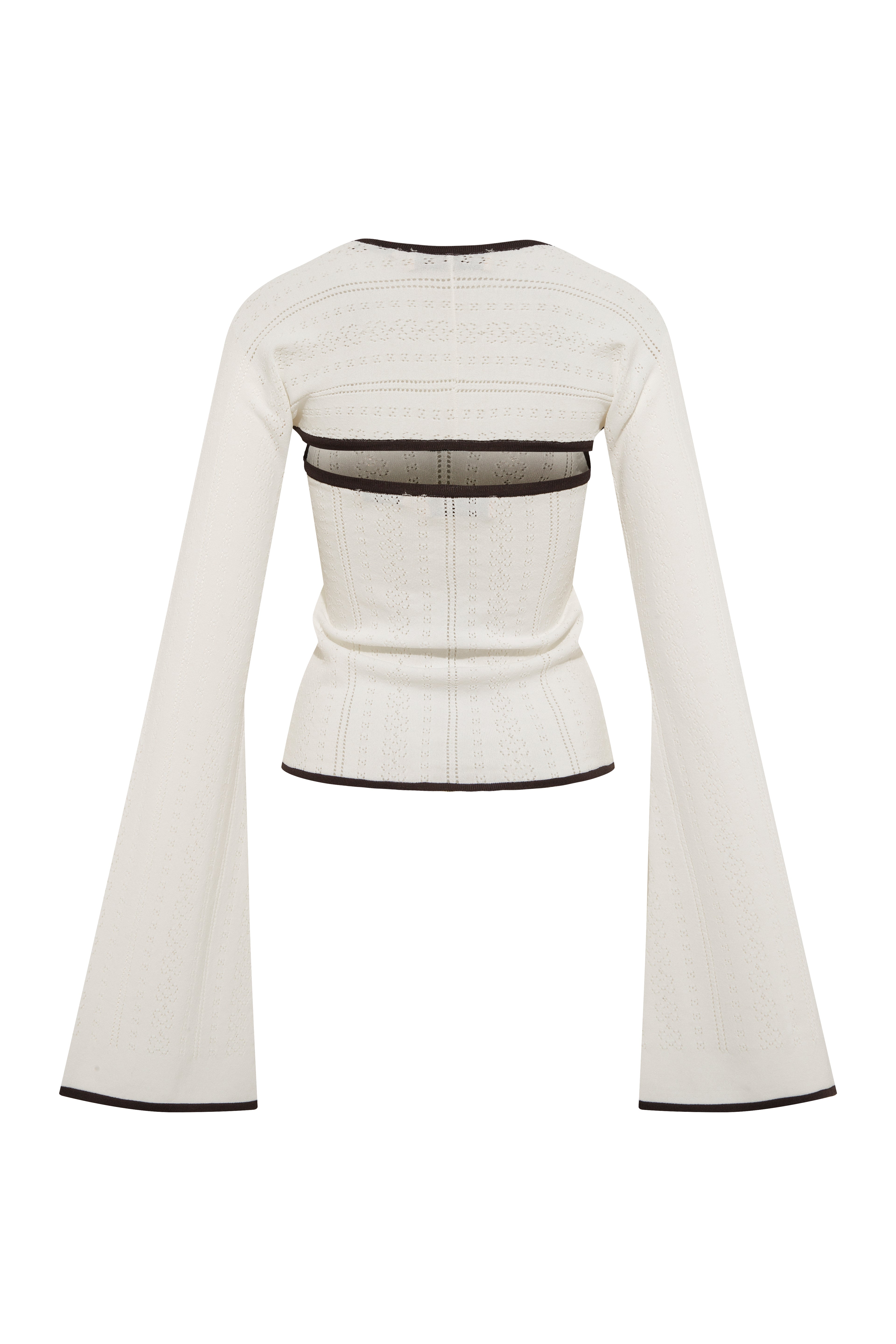 TAYZ - Openwork strapless top with flower applique and bolero