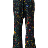 SHELA - Satin flare pants with contrast belt