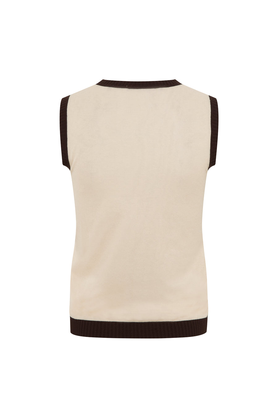 TETI - Flower applique detailed sheer knit tank top