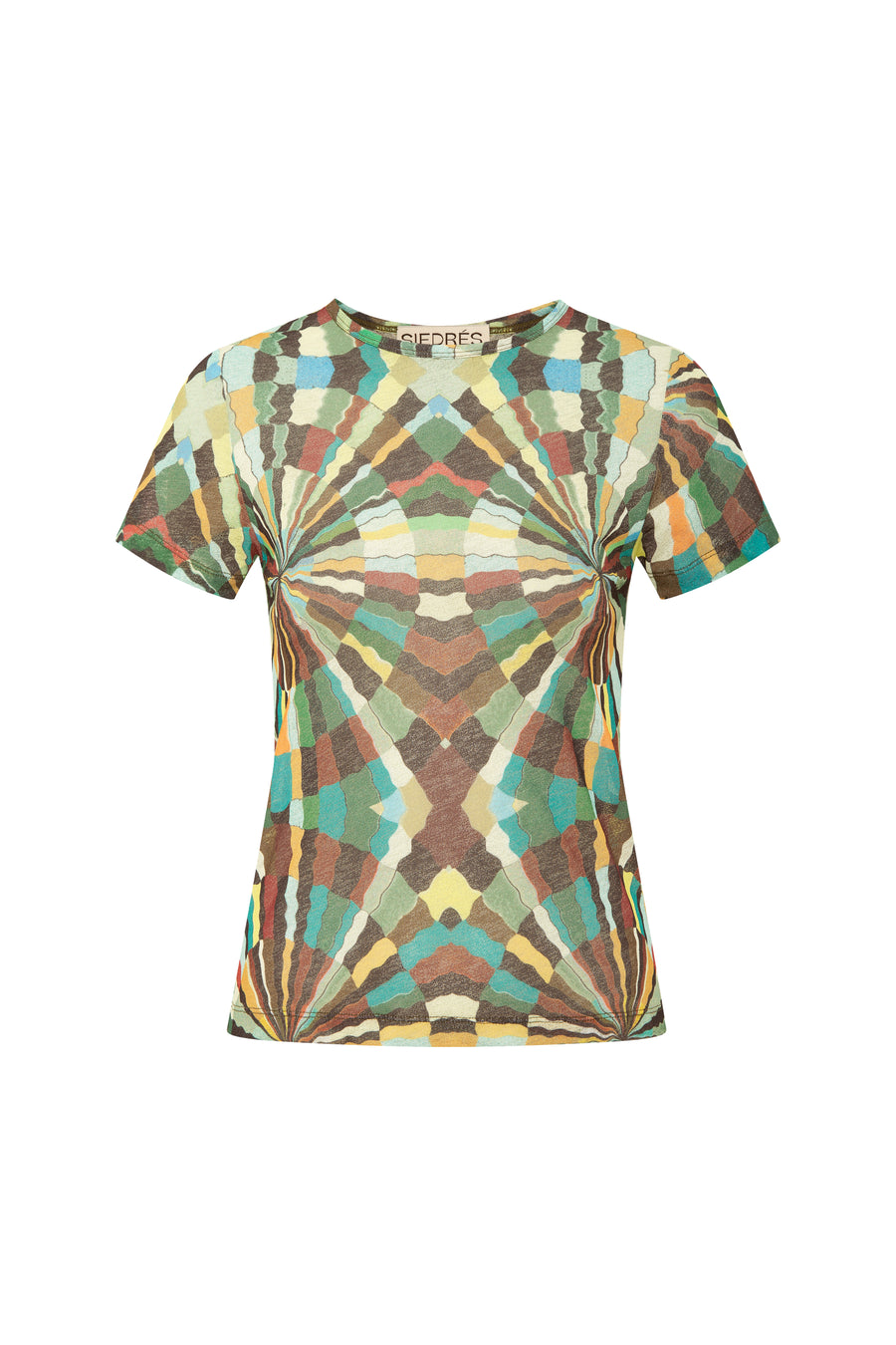 TISO - Kaleidoscope printed textured t-shirt