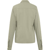VINDA - Zip-up shirt jacket with patch pockets