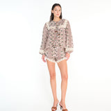 KOTA - Tie-front lace detailed shorts