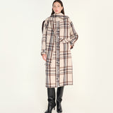 MEDES - Oversize checked coat with detachable hood