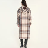 MEDES - Oversize checked coat with detachable hood