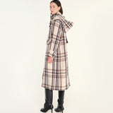 MEDES - Oversize checked coat with detachable hood