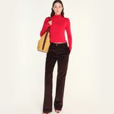 LETA - Low-rise straight-leg corduroy pants