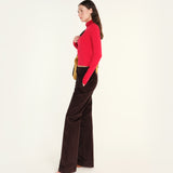 LETA - Low-rise straight-leg corduroy pants