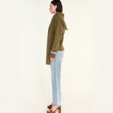 LIANA - Half-zip oversize sweater with detachable hood and scarf