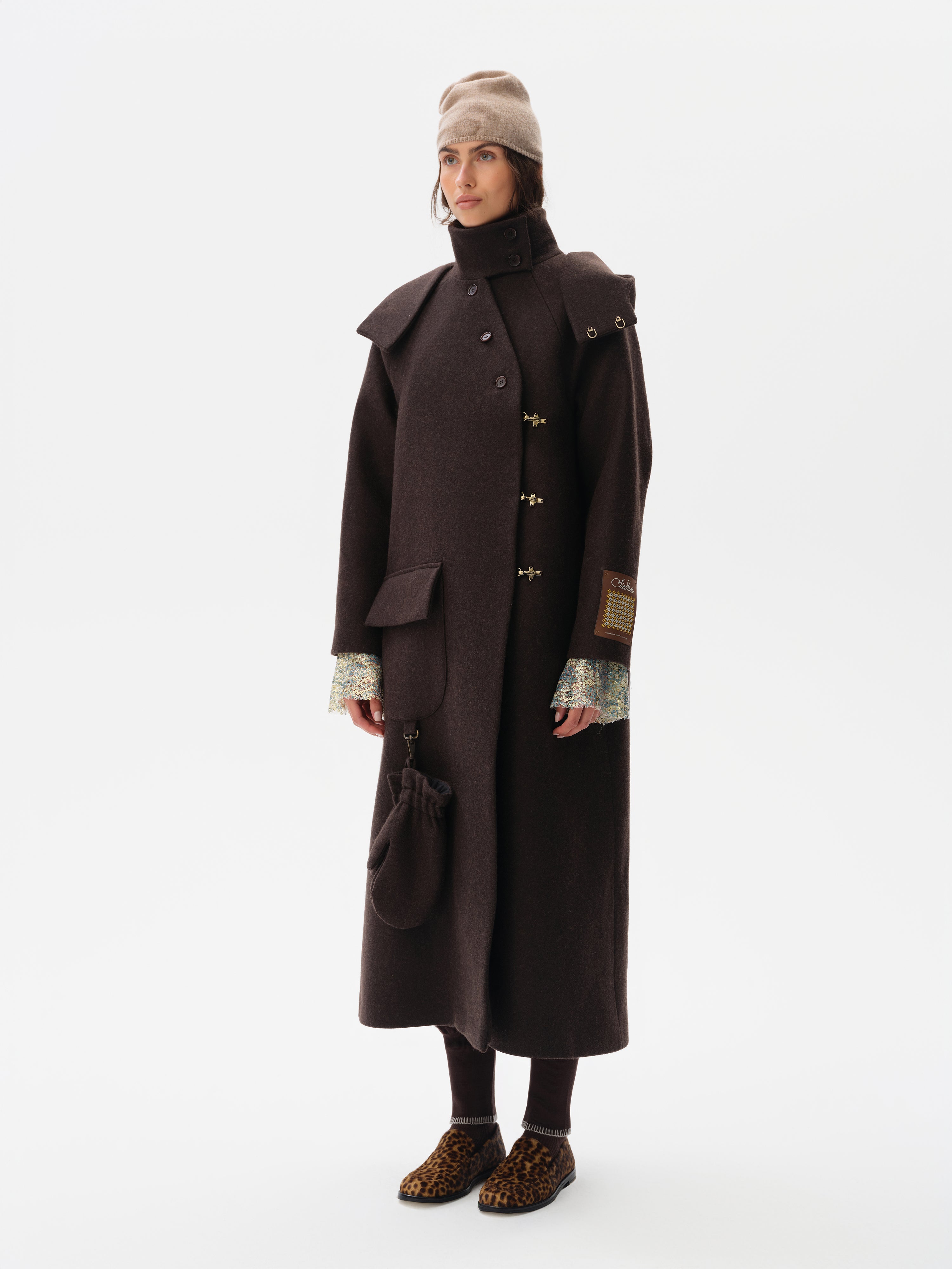 WILMA - Long oversized wool coat