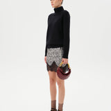 WITZ - Sequin mini skirt with lace trims