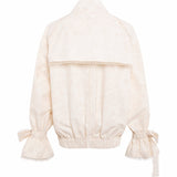 POLCA - Textured jacket with bow detailed cuffs