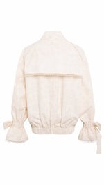 POLCA - Textured jacket with bow detailed cuffs