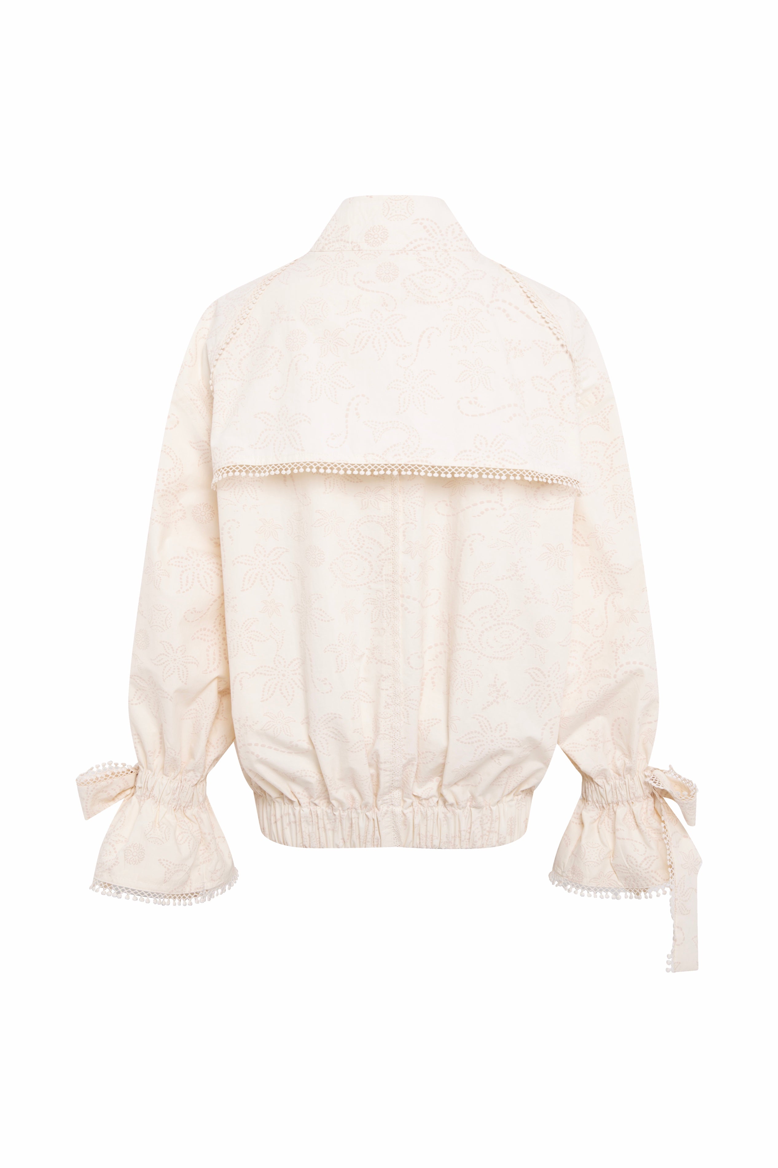 POLCA - Textured jacket with bow detailed cuffs