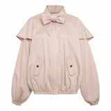 DUNE - Cape-detailed jacket with tie-neck