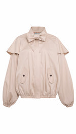DUNE - Cape-detailed jacket with tie-neck