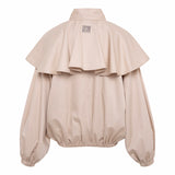 DUNE - Cape-detailed jacket with tie-neck