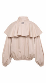 DUNE - Cape-detailed jacket with tie-neck