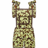 BILLIE - Open-back floral gabardine jumpsuit