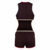 LEXI - Cut-out jumpsuit with contrast trim