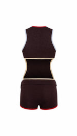 LEXI - Cut-out jumpsuit with contrast trim