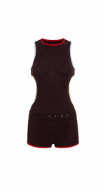LEXI - Cut-out jumpsuit with contrast trim