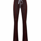FLO - Color-block mesh flare pants