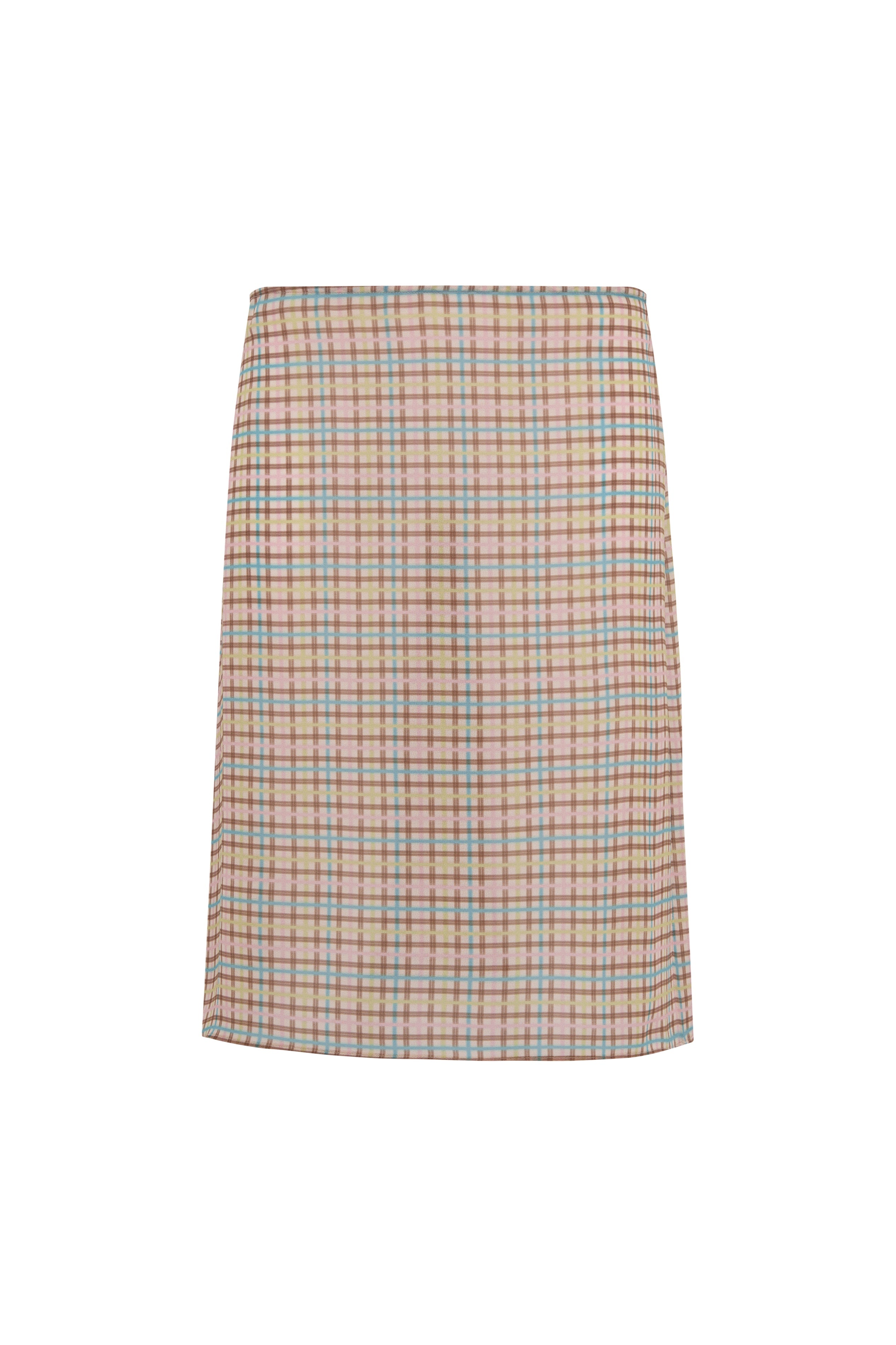 COLETTE - Check chiffon midi skirt