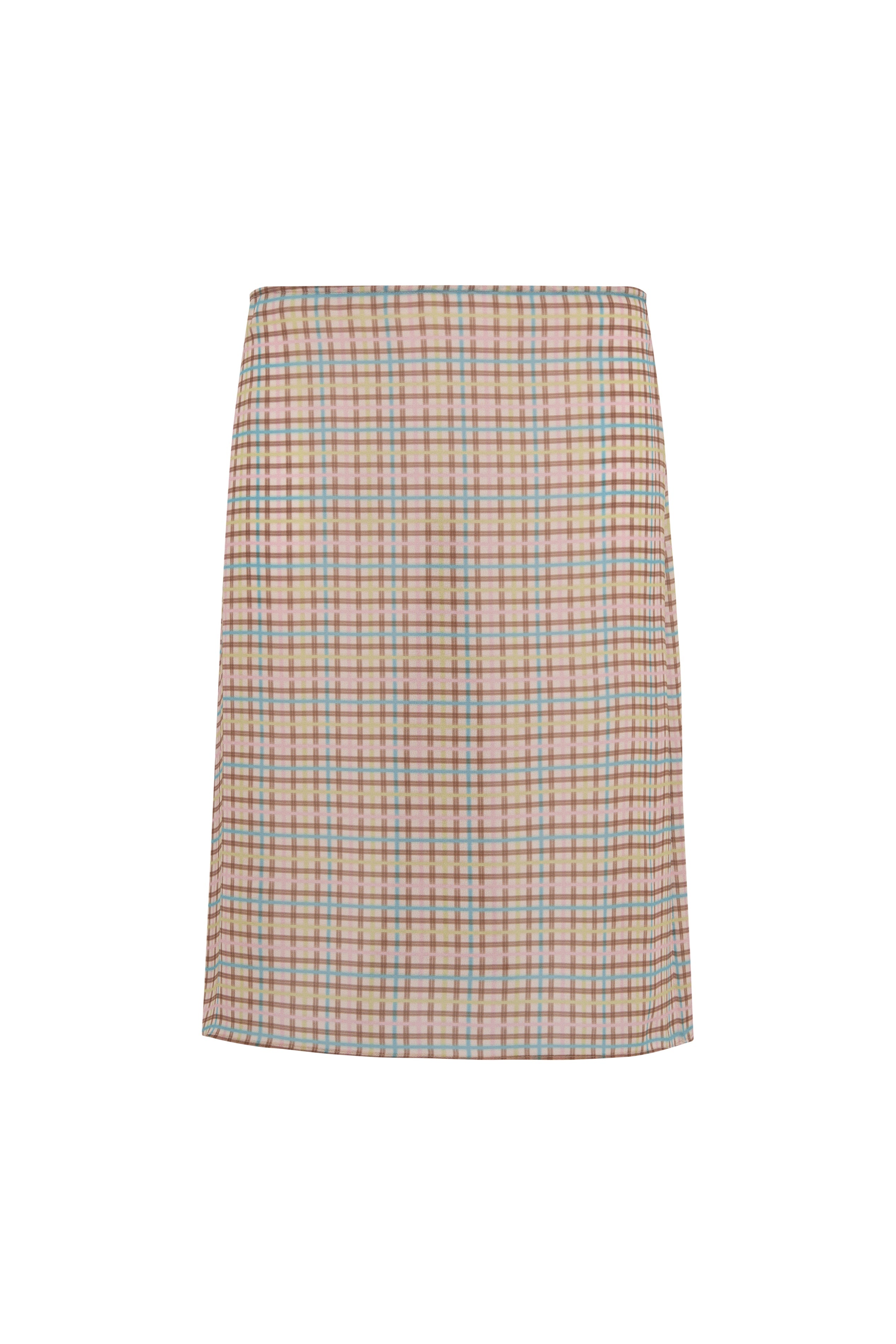 COLETTE - Check chiffon midi skirt