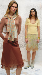 COLETTE - Sheer chiffon midi skirt with detachable mini short