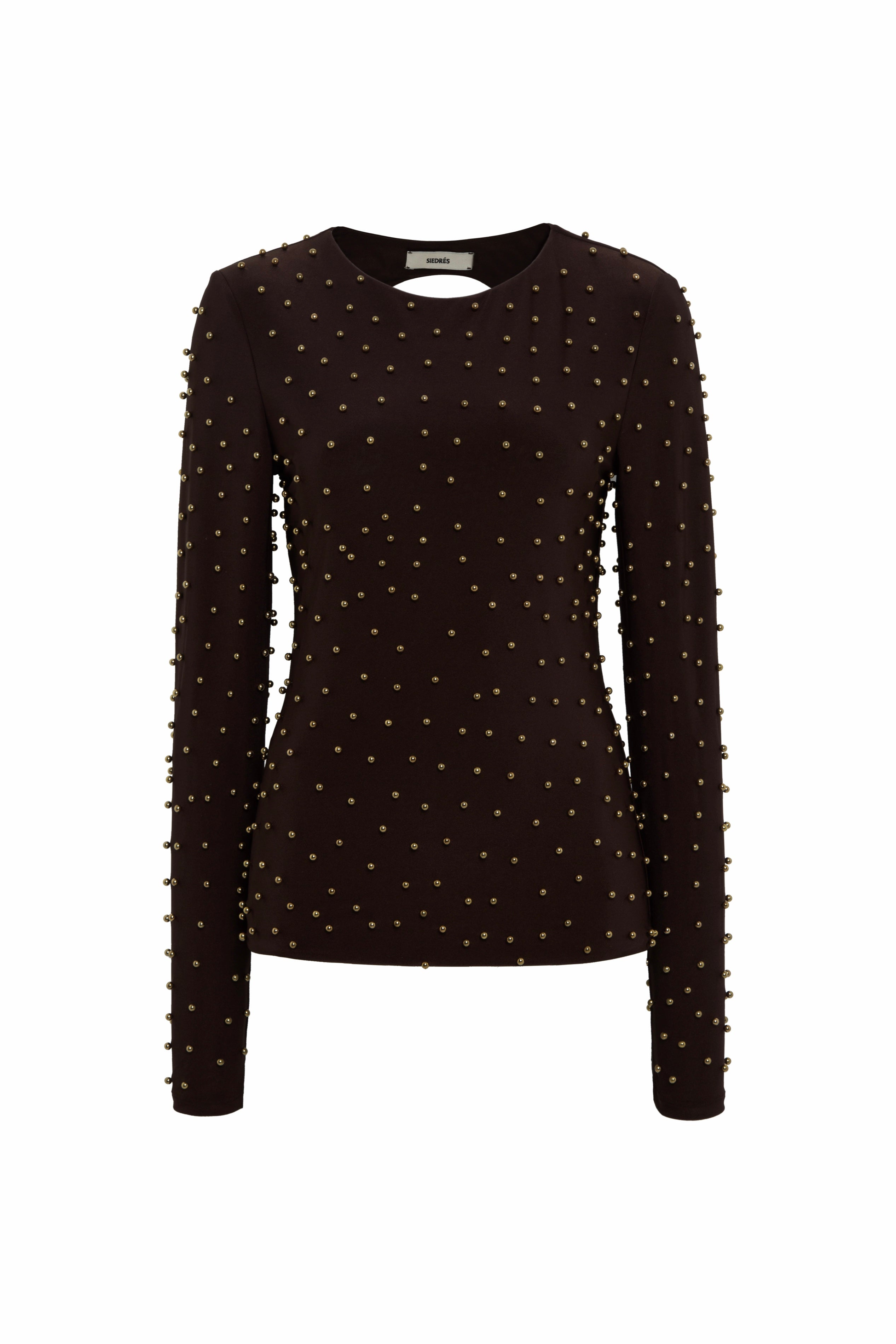 ODEL - Studded open-back longsleeved top