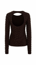 ODEL - Studded open-back longsleeved top