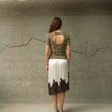 IDYL - Velvet devoré open-back top