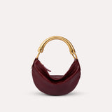 CHÉRIE SMALL - Leather hobo bag with metal top handle
