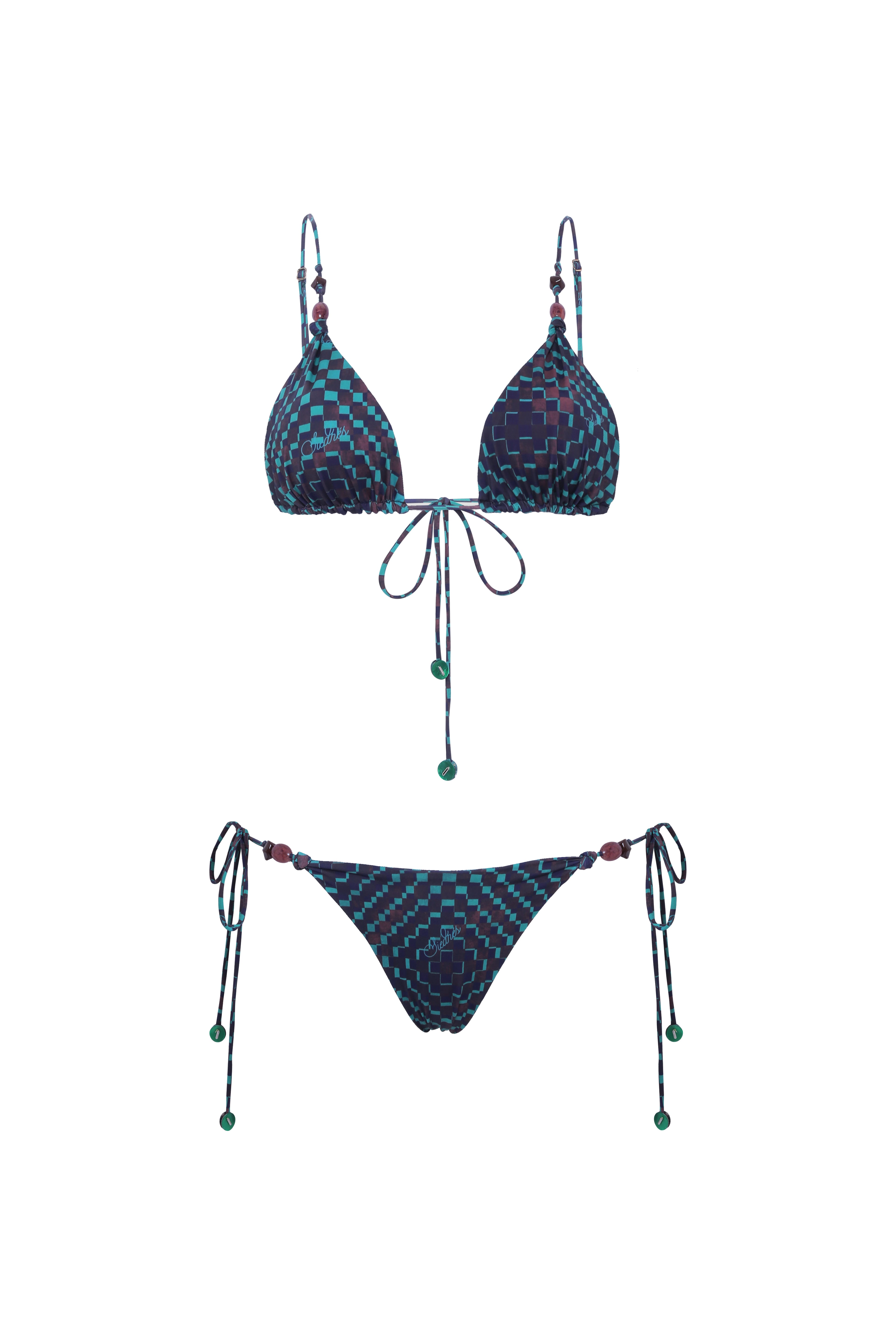 VICKY - Tie-detailed low-rise bikini briefs