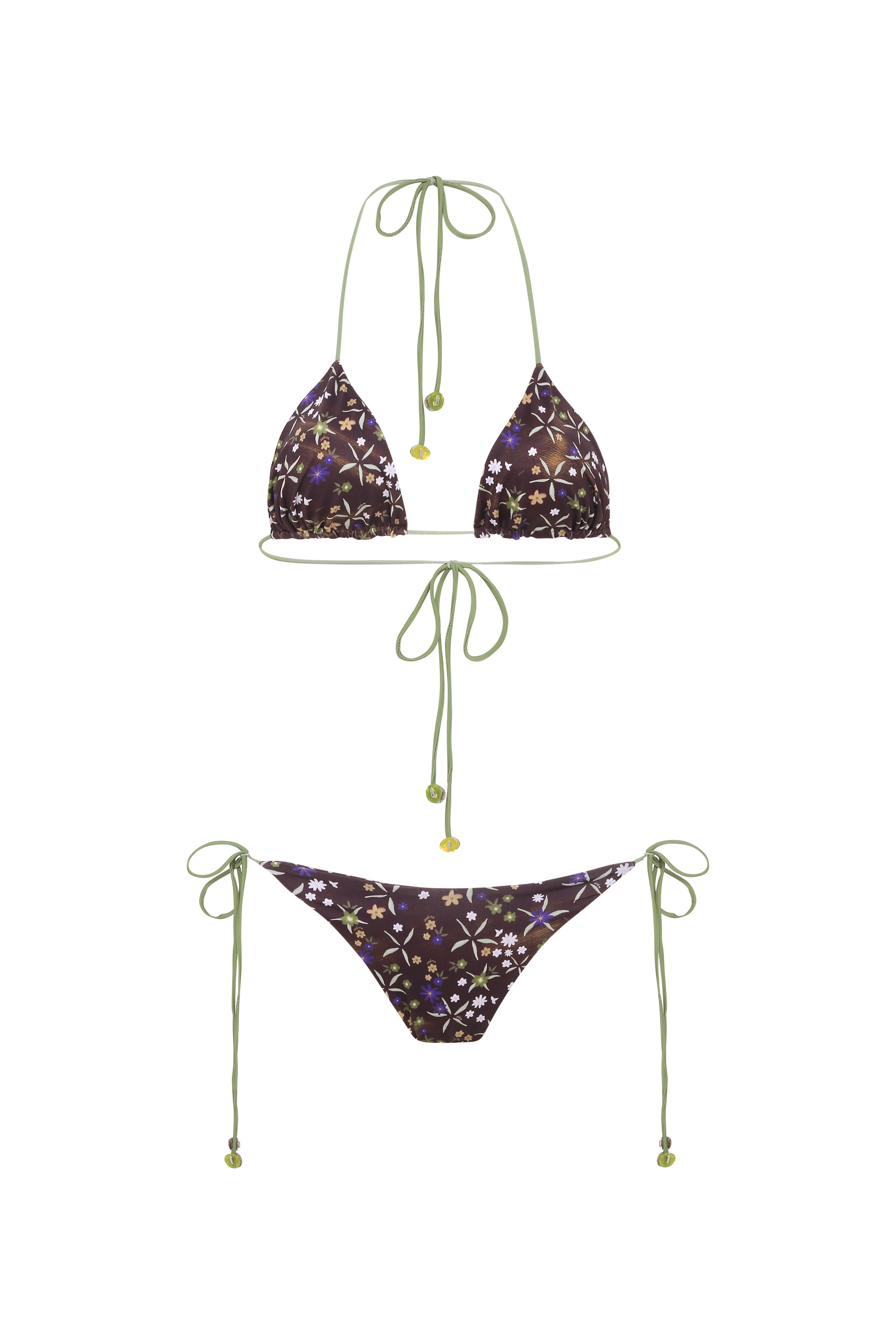 JUNIPER - Printed triangle bikini top