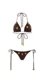 JUNIPER - Embellished triangle bikini top