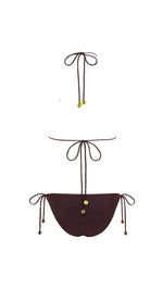 ROM - Tie-detailed embellished low-rise bikini briefs