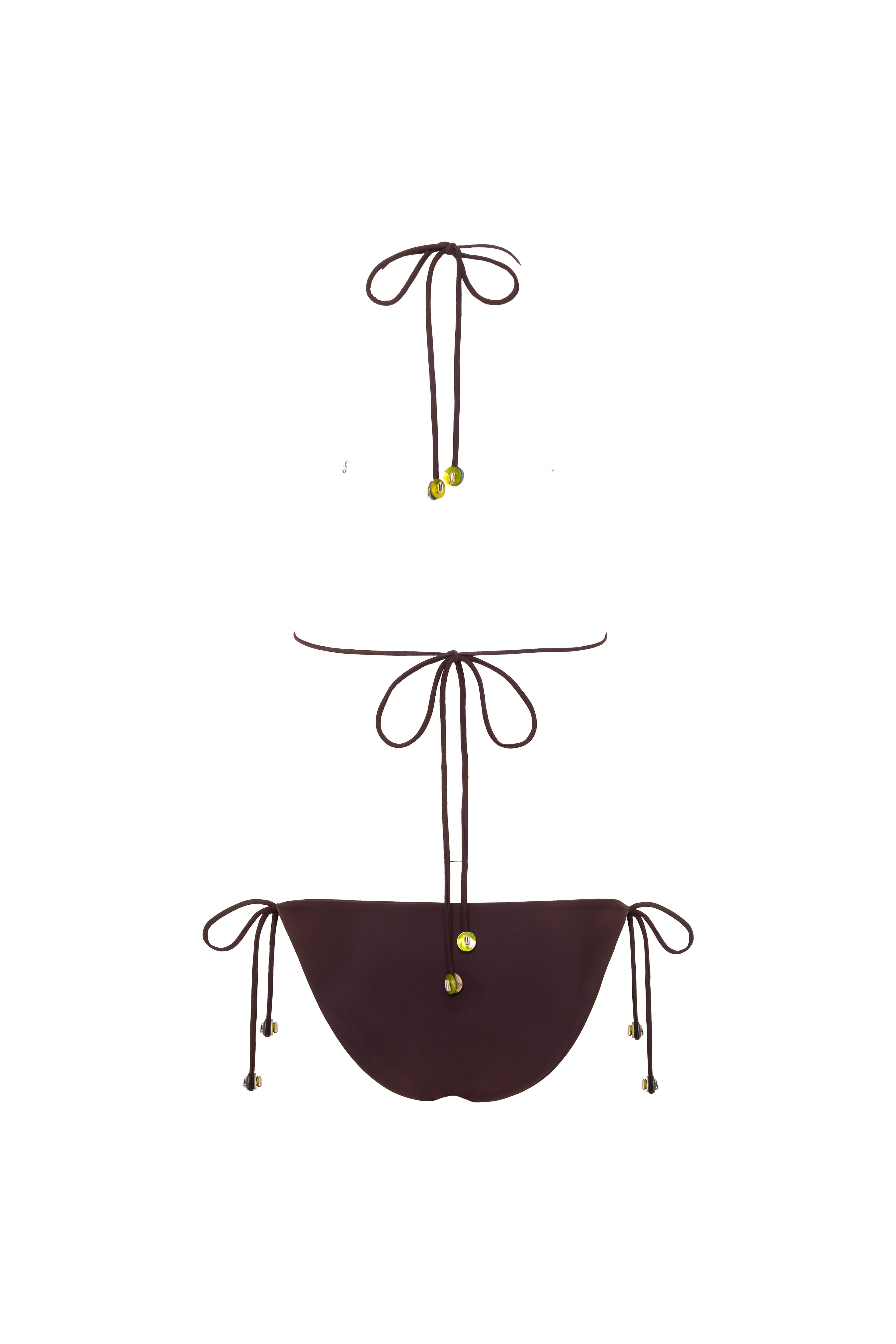 ROM - Tie-detailed embellished low-rise bikini briefs