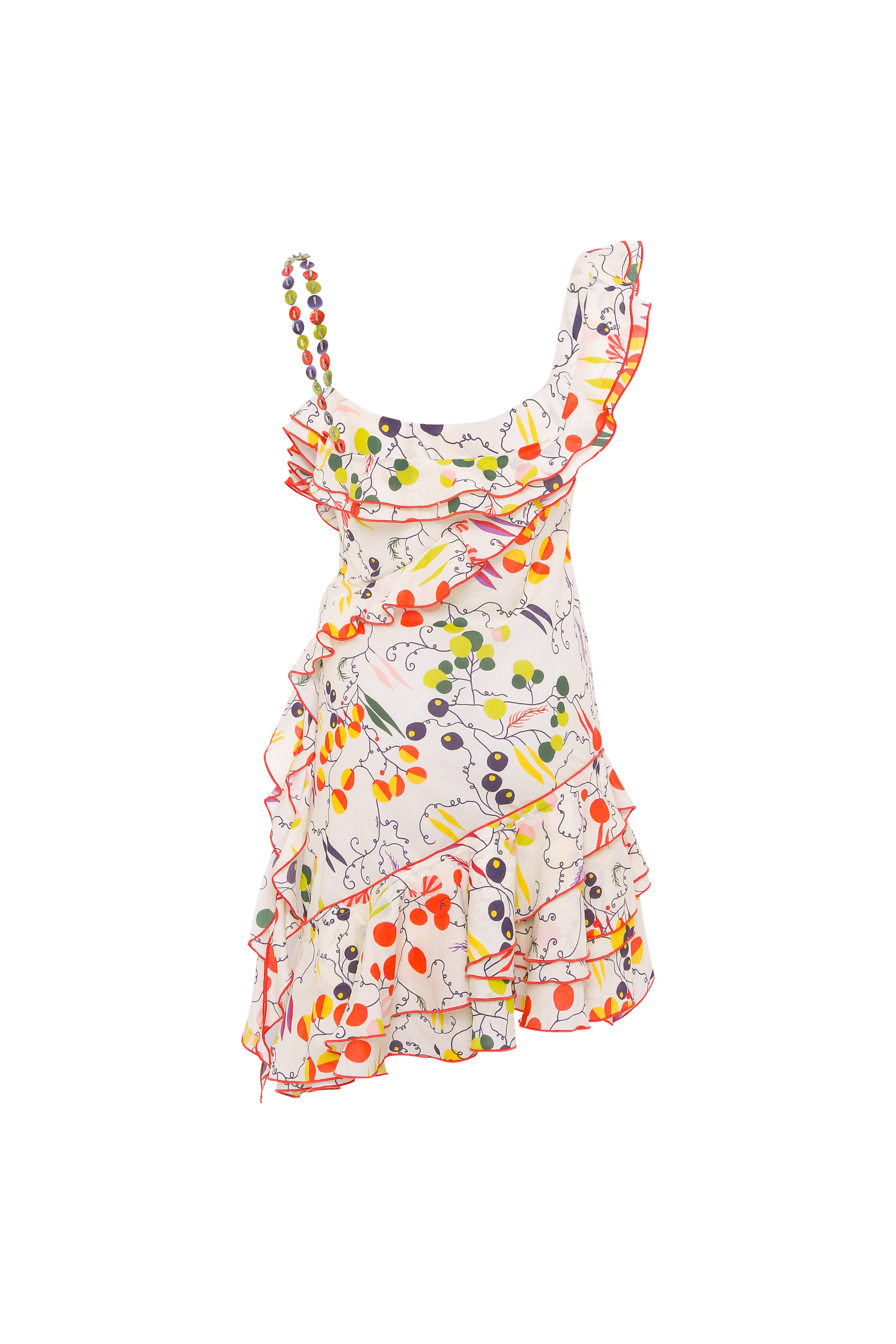 MIMIKA - Printed mini dress with ruffle detailing