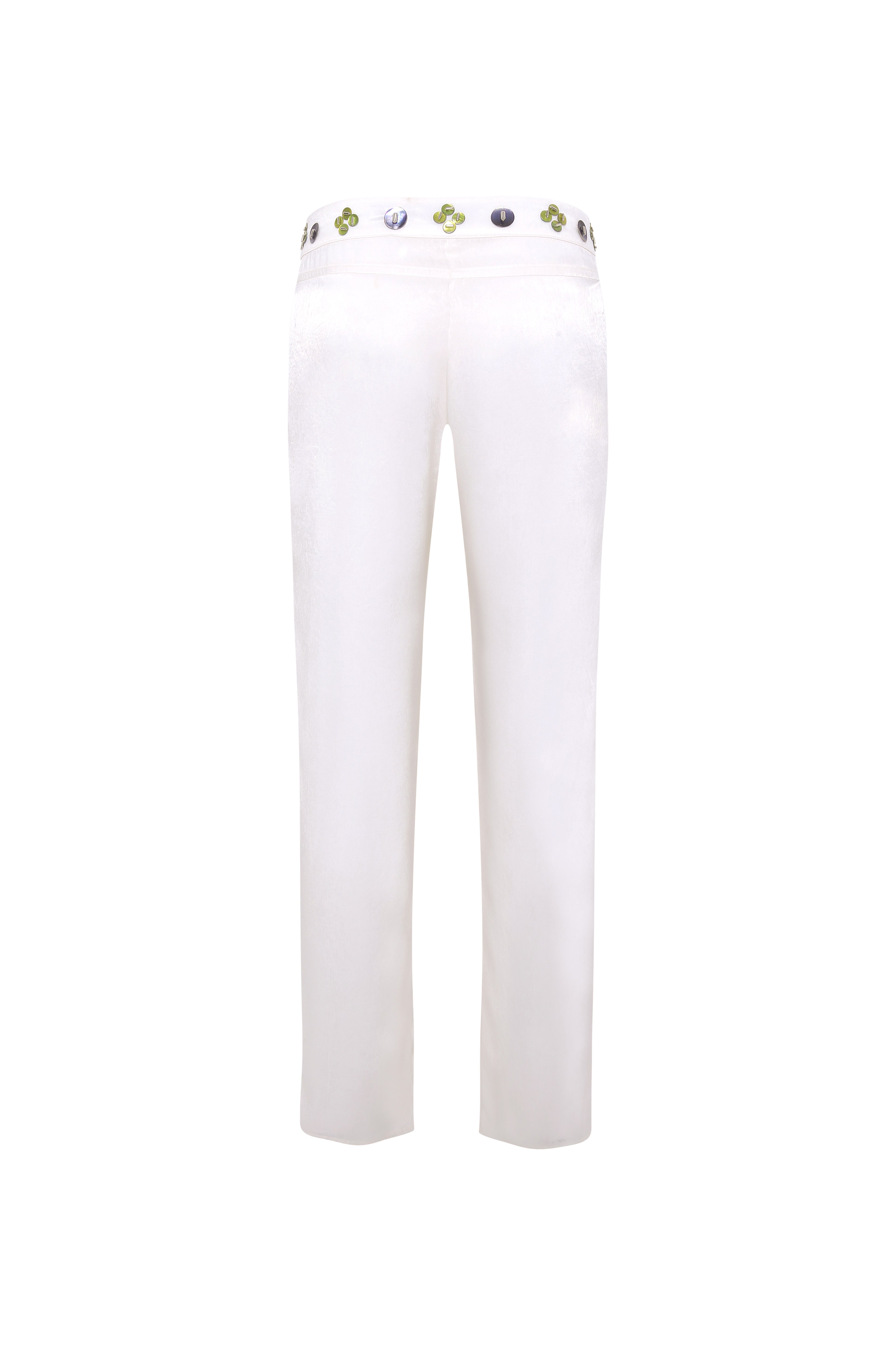 BRITY - Low-rise straight-leg embellished pants