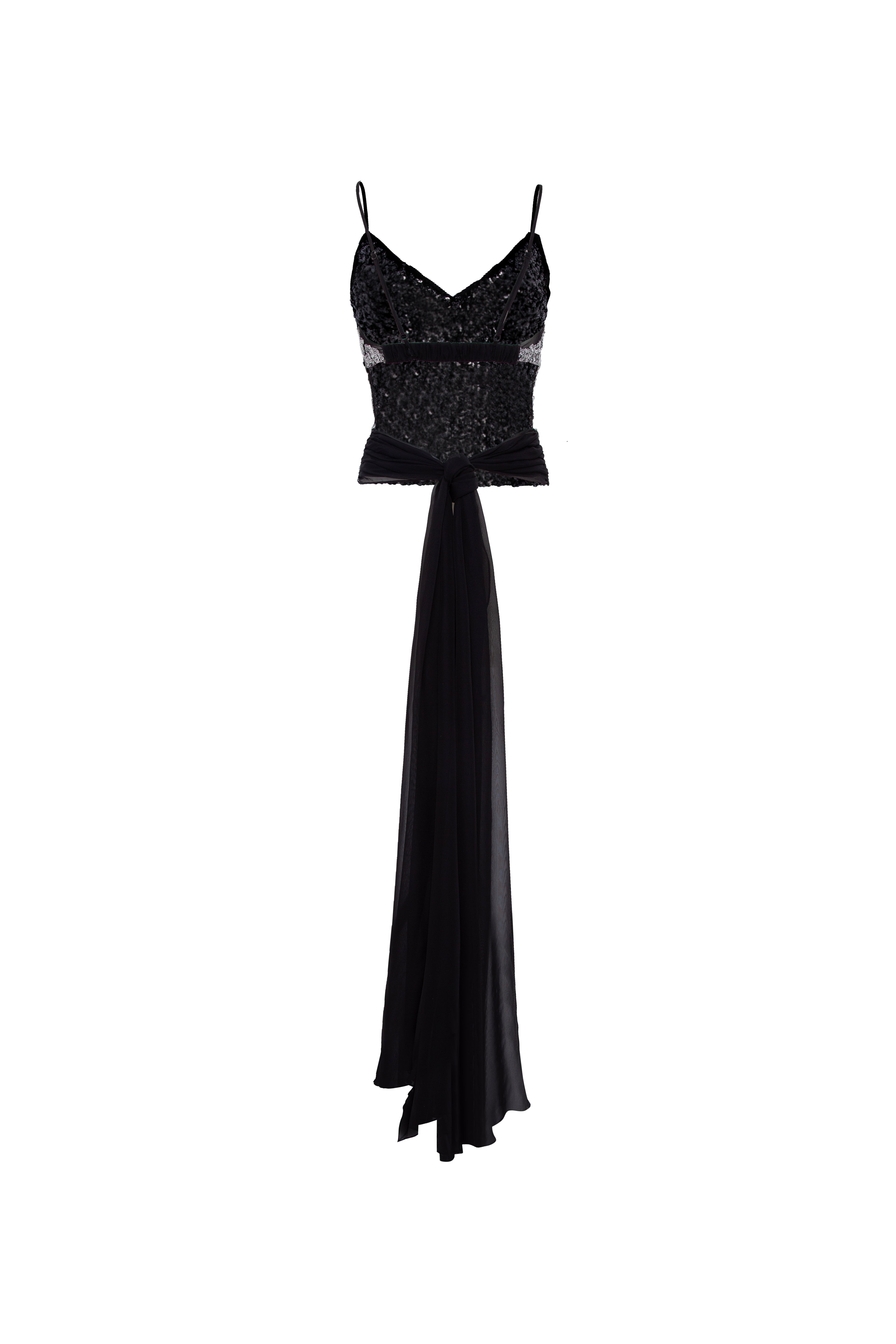 ZAYA - Embellished sequin top with a deep V neckline